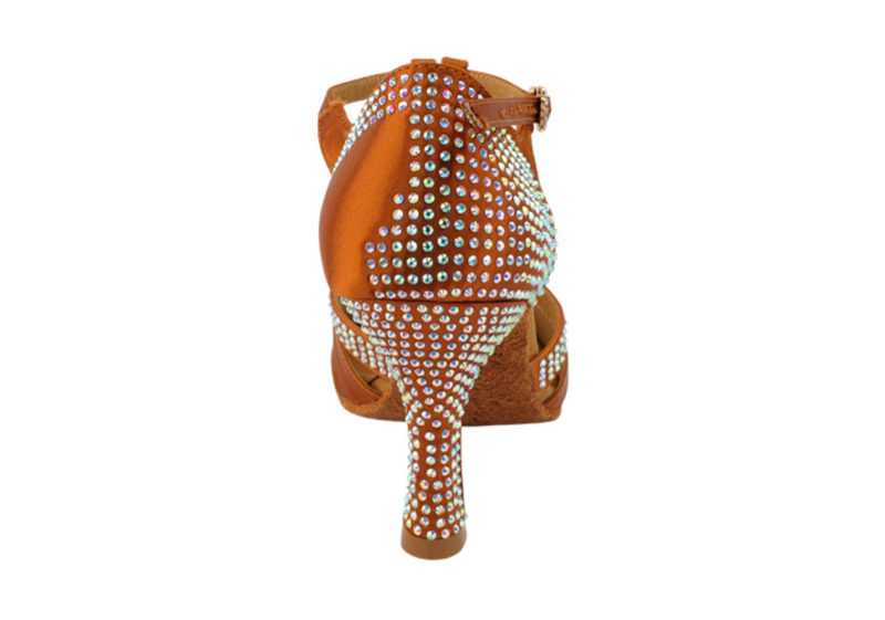 Zapato de baile- DAMA SHOES- Malaquita Copper Tan Satin