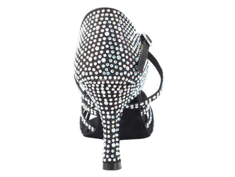 Zapato de baile -DAMA SHOES-Tiffany Black Glitter Satin