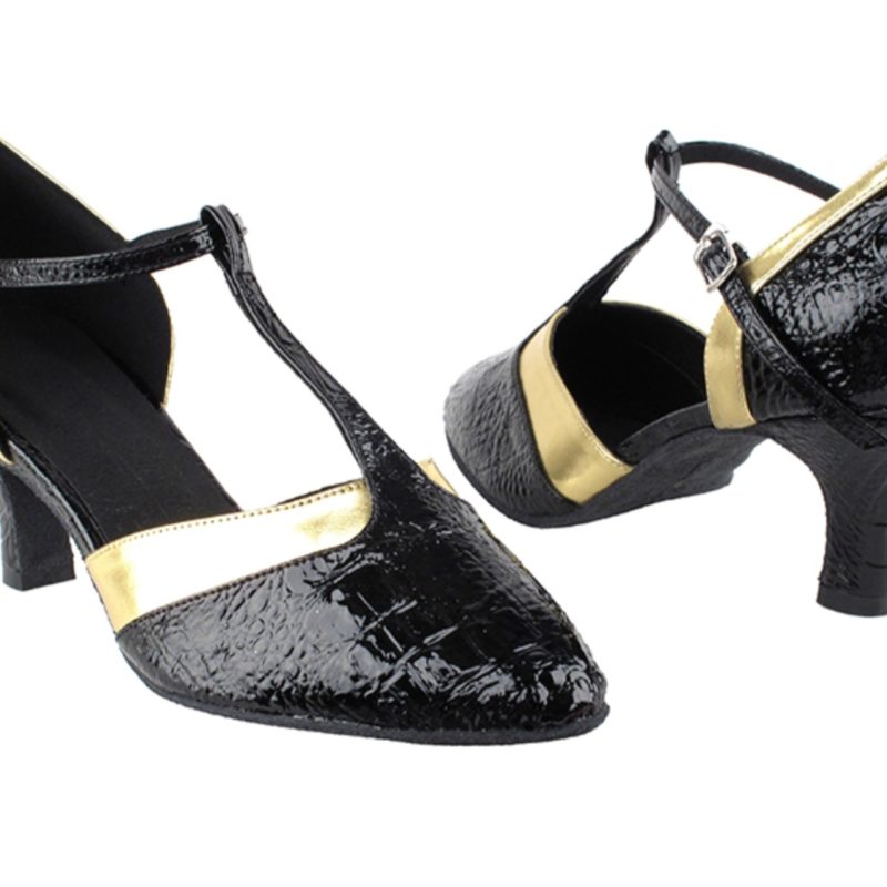 Zapato de baile-DAMA SHOES - Lux Black Croc