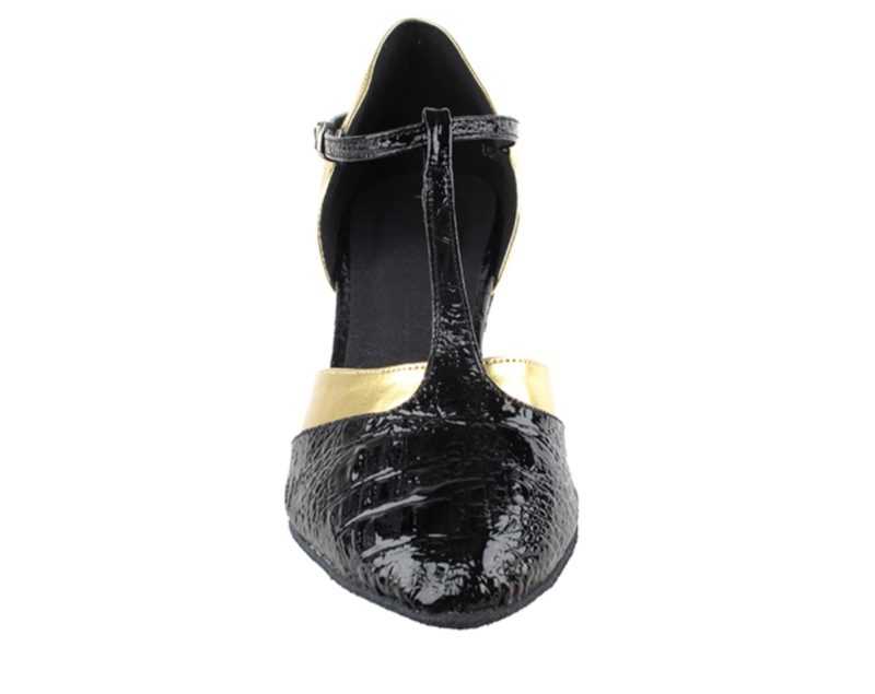 Zapato de baile-DAMA SHOES - Lux Black Croc