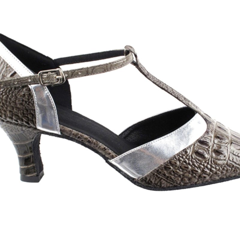 Zapato de baile-DAMA SHOES - Lux Grey Croc