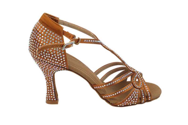 Zapato de baile-DAMA SHOES- Espinela Copper Tan Satin