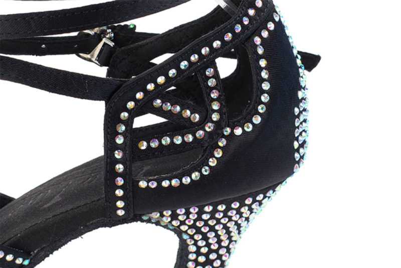 Zapato de baile -DAMA SHOES- Opalo Black Satin